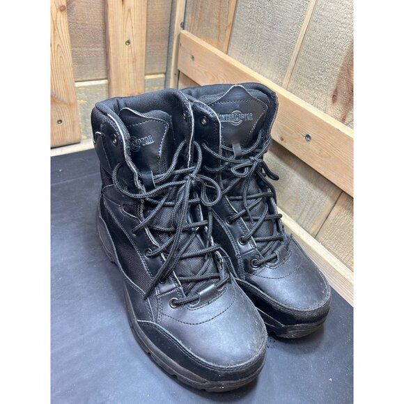 Interceptor Mens Black Tactical Boots Size 7.5 Durable Lace-Up - Picture 2 of 9